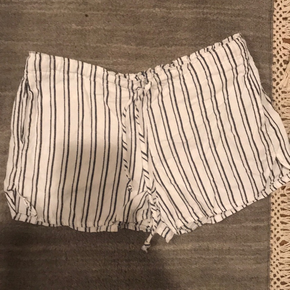 Brandy Melville striped linen shorts